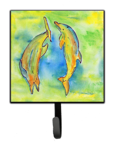 Multi Themed Sealife Design Leash or Key Holder (Color: Dolphin, size: 4.25 x 7)