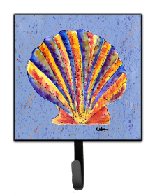 Multi Themed Sealife Design Leash or Key Holder (Color: Scalloped Shell on Blue, size: 4.25 x 7)