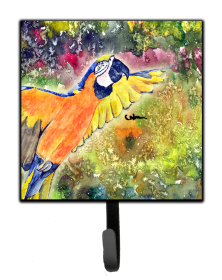 Bird Art Design Leash or Key Holder (Color: Parrot Parrot Head #2, size: 4.25 x 7)