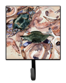 Crab Design Leash or Key Holder (Color: Crab and Oysters, size: 4.25 x 7)