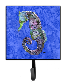 Multi Themed Seahorse Leash or Key Holder (Color: Seahorse on Blue, size: 4.25 x 7)