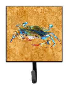 Crab Design Leash or Key Holder (Color: Crab Blowing Bubbles, size: 4.25 x 7)