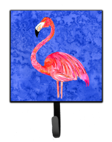 Bird Art Design Leash or Key Holder (Color: Pink Flamingo, size: 4.25 x 7)