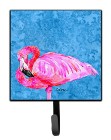 Bird Art Design Leash or Key Holder (Color: Flamingo, size: 4.25 x 7)