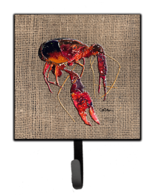Multi Themed Sealife Design Leash or Key Holder (Color: Crawfish on Faux Burlap, size: 4.25 x 7)