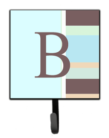 Letter Initial Monogram - Blue Stripes Leash or Key Holder (size: 4.25 x 7)
