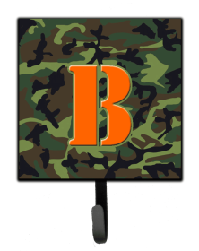 Letter Monogram - Camo Green Leash or Key Holder (size: 4.25 x 7)