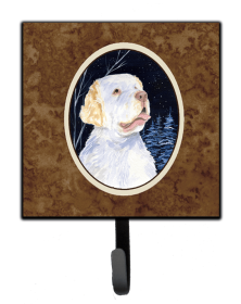 Starry Night Dog Leash or Key Holder (Color: Clumber Spaniel, size: 4.25 x 7)
