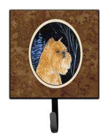 Starry Night Dog Leash or Key Holder (Color: Brussels Griffon, size: 4.25 x 7)