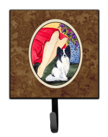 Lady with her Dog Leash or Key Holder (Color: Papillon, size: 4.25 x 7)