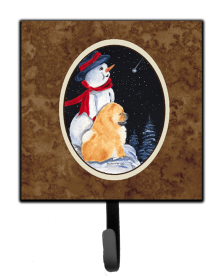 Snowman with Dog Leash or Key Holder (Color: Chow Chow, size: 4.25 x 7)