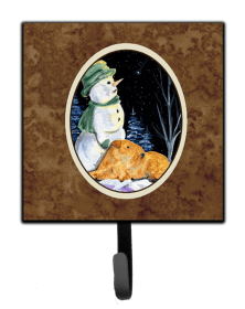 Snowman with Dog Leash or Key Holder (Color: Lakeland Terrier, size: 4.25 x 7)