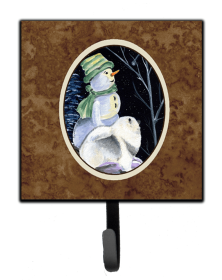 Snowman with Dog Leash or Key Holder (Color: Keeshond, size: 4.25 x 7)