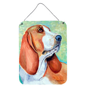 Basset Hound Wall or Door Hanging Prints (Color: 7227DS1216, size: 12 x 16)