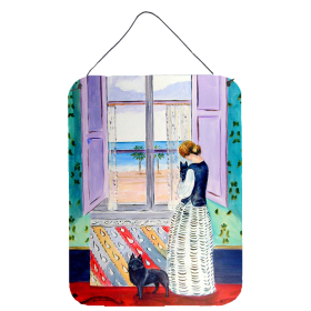 Lady with her Schipperke Wall or Door Hanging Prints (Color: 7268DS1216, size: 12 x 16)