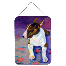 Bull Terrier Wall or Door Hanging Prints (Color: 7287DS1216, size: 12 x 16)