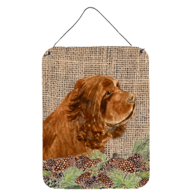 Multi Themed Door Hanging Prints (Color: Sussex Spaniel, size: 12 x 16)