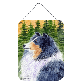 Multi Themed Door Hanging Prints (Color: Sheltie/Shetland Sheepdog, size: 12 x 16)