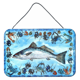 Fish Speckled Trout Wall or Door Hanging Prints (Color: 8086DS812, size: 8 x 12)