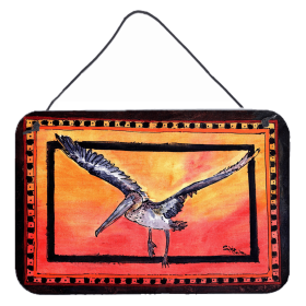 Bird - Pelican Wall or Door Hanging Prints (Color: 8095DS812, size: 8 x 12)