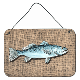 Fish Speckled Trout Wall or Door Hanging Prints (Color: 8737DS812, size: 8 x 12)