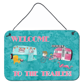 Welcome to the Trailer Wall or Door Hanging Prints (Color: 8760DS812, size: 8 x 12)