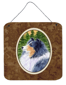 Sheltie Wall or Door Hanging Prints (Color: Sheltie/Shetland Sheepdog, size: 6 x 6)