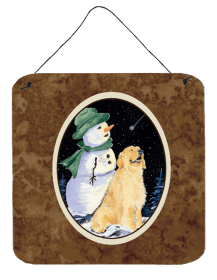 Golden Retriever Wall or Door Hanging Prints (Color: Golden Retriever, size: 6 x 6)