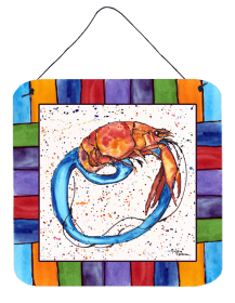 Beach and Seafood Wall or Door Hanging Prints (Color: 8438-ODS66, size: 6 x 6)