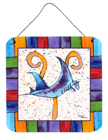 Beach and Seafood Wall or Door Hanging Prints (Color: 8448-YDS66, size: 6 x 6)