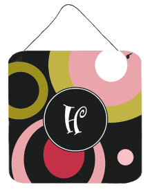Monogram - Retro in Black Wall or Door Hanging Prints (Color: AM1001-HDS66, size: 6 x 6)