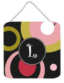 Monogram - Retro in Black Wall or Door Hanging Prints (Color: AM1001-LDS66, size: 6 x 6)