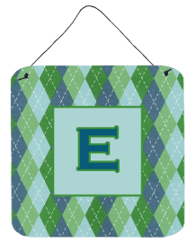 Initial Monogram - Blue Argoyle Wall or Door Hanging Prints (Color: E, size: 6 x 6)