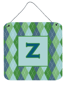 Initial Monogram - Blue Argoyle Wall or Door Hanging Prints (Color: Y, size: 6 x 6)