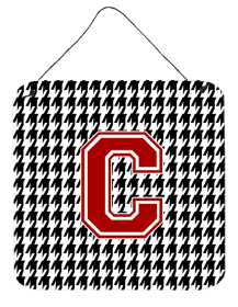 Monogram - Houndstooth Black Wall or Door Hanging Prints (Color: Z, size: 6 x 6)