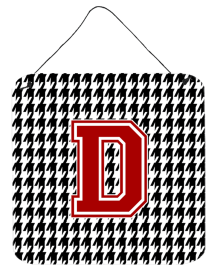Monogram - Houndstooth Black Wall or Door Hanging Prints (Color: D, size: 6 x 6)