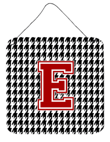 Monogram - Houndstooth Black Wall or Door Hanging Prints (Color: E, size: 6 x 6)
