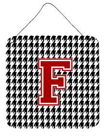 Monogram - Houndstooth Black Wall or Door Hanging Prints (Color: F, size: 6 x 6)