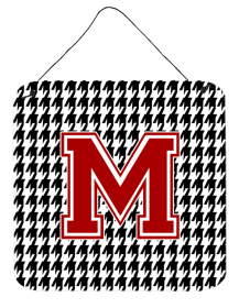 Monogram - Houndstooth Black Wall or Door Hanging Prints (Color: M, size: 6 x 6)