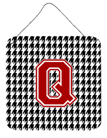 Monogram - Houndstooth Black Wall or Door Hanging Prints (Color: Q, size: 6 x 6)
