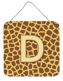 Initial Monogram - Giraffe Wall or Door Hanging Prints (Color: D, size: 6 x 6)