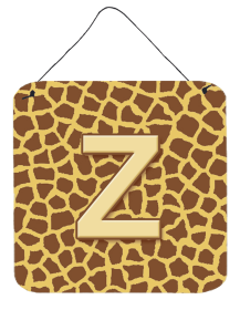 Initial Monogram - Giraffe Wall or Door Hanging Prints (Color: Z, size: 6 x 6)