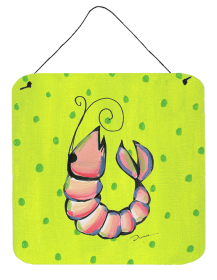 Shrimp Wall or Door Hanging Prints (Color: Shrimp, size: 6 x 6)