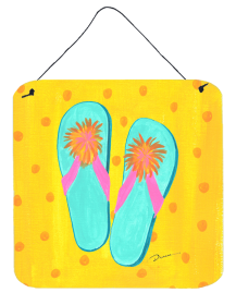 Flip Flops Wall or Door Hanging Prints (Color: Flip Flops, size: 6 x 6)