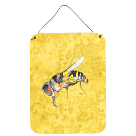 Bee on Yellow Wall or Door Hanging Prints (Color: 8851DS1216, size: 12 x 16)