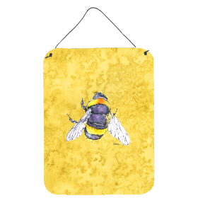 Bee on Yellow Wall or Door Hanging Prints (Color: 8852DS1216, size: 12 x 16)