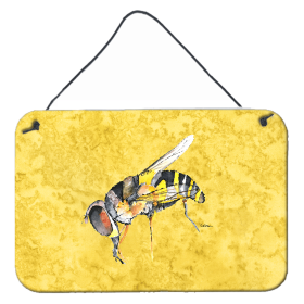 Bee on Yellow Wall or Door Hanging Prints (Color: 8851DS812, size: 8 x 12)