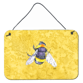 Bee on Yellow Wall or Door Hanging Prints (Color: 8852DS812, size: 8 x 12)