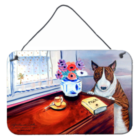 Bull Terrier Wall or Door Hanging Prints (Color: 7249DS812, size: 8 x 12)