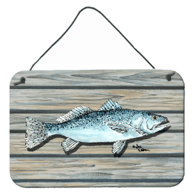 Fish Speckled Trout Wall or Door Hanging Prints (Color: 8494DS812, size: 8 x 12)